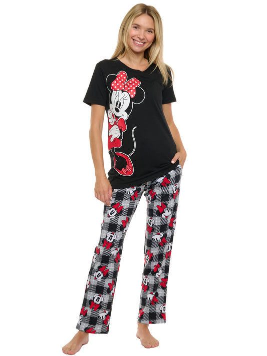 Women's Minnie Mouse T-Shirt and Pajama Pants 2-Piece Sleepwear Set