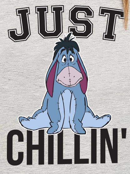 Women's Disney Eeyore Just Chilling T-Shirt Gray SMALL