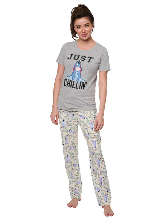 Women's Eeyore Just Chilling T-Shirt w/ Disney Watercolor Lounge Pants Set