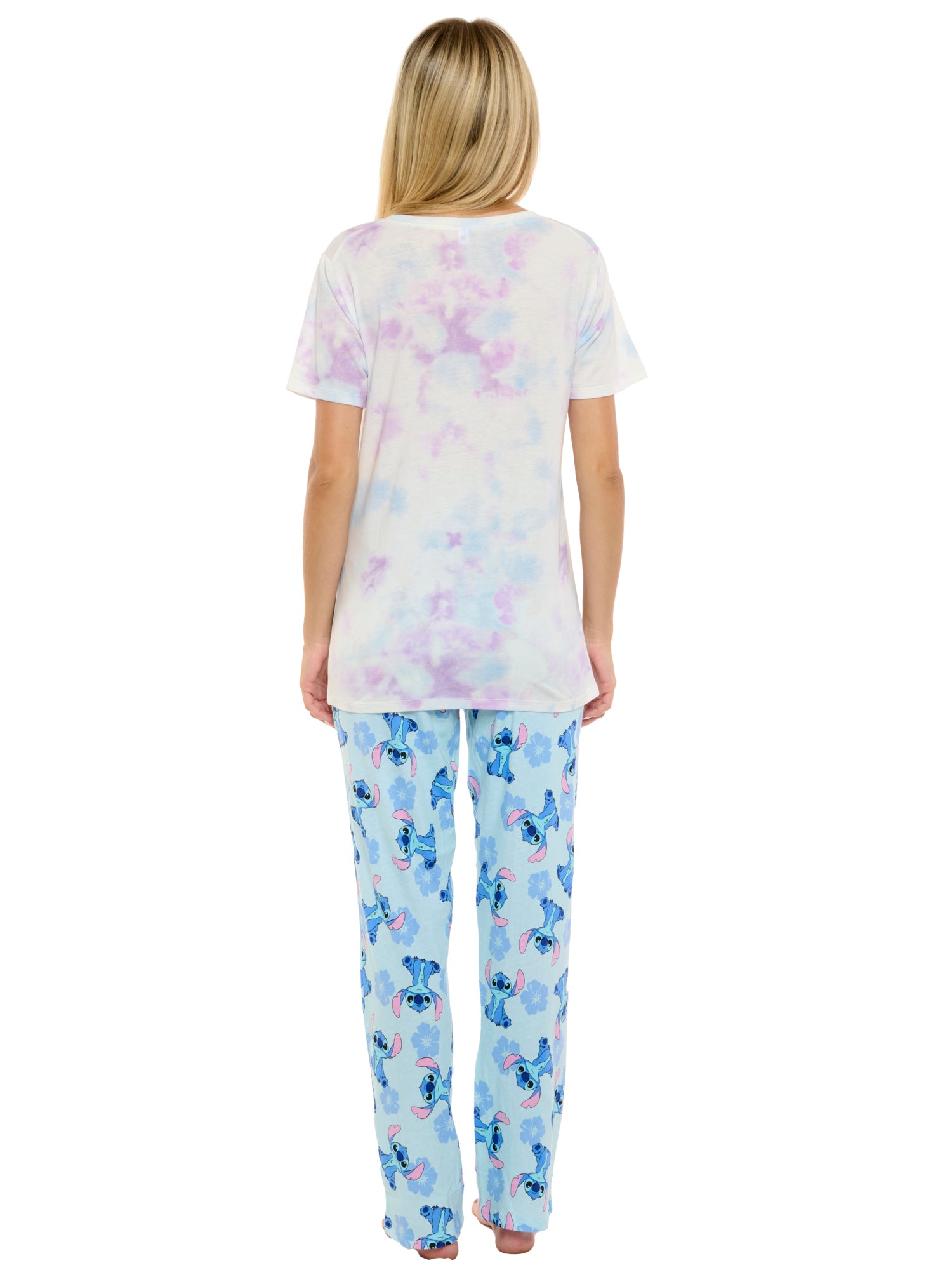 Women's Disney Stitch T-Shirt and Lounge Pants Set Loungewear Sleepwear