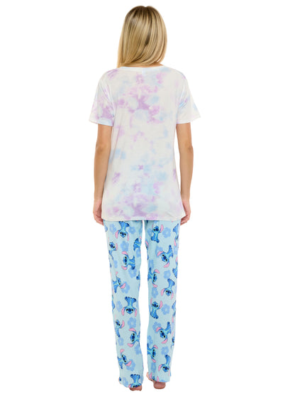 Women's Disney Stitch T-Shirt and Lounge Pants Set Loungewear Sleepwear