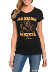 Women's Junior The Lion King Hakuna Matata T-Shirt Black