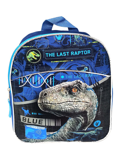 Jurassic World Mini Backpack 11" Boys The Last Raptor & Sliding Pencil Case Set