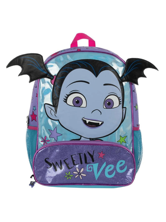 Girls Vampirina Backpack Sweetly Vee 16" Purple w/ Pocket