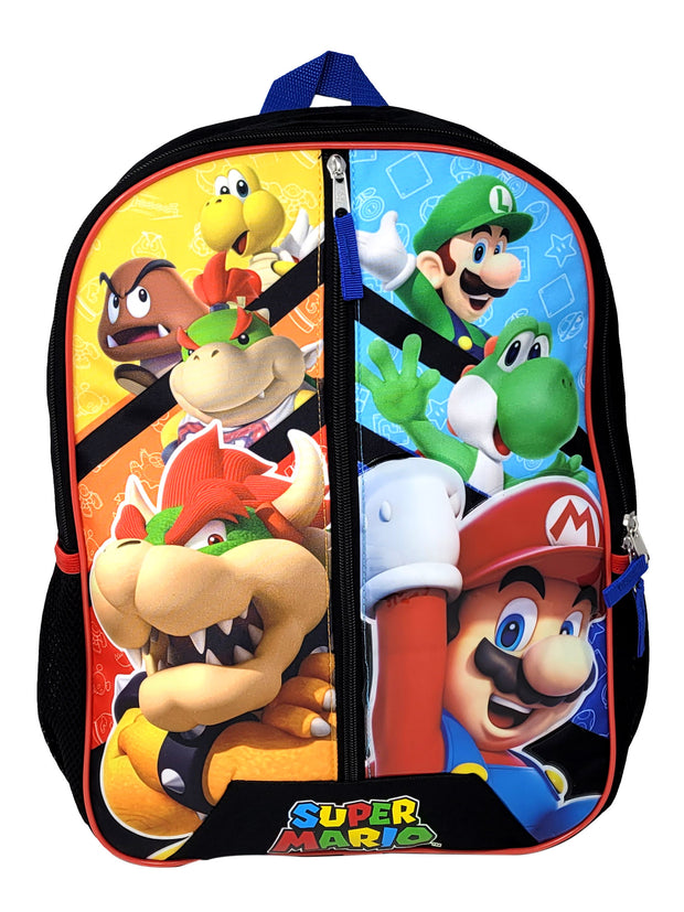 Super Mario Bros Brothers Boys School Backpack Lunch box BookBag Yoshi  Browser