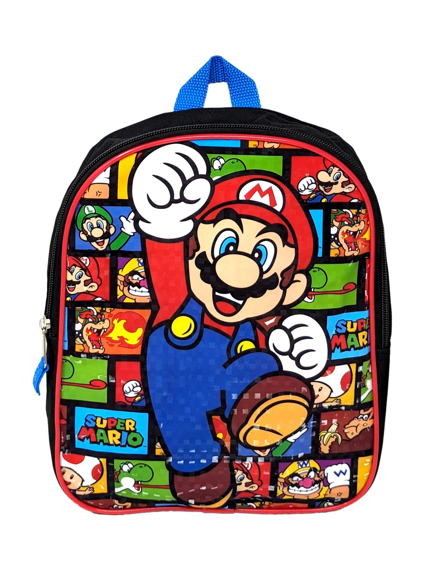 Super Mario Bros Mini Backpack 11" Luigi Nintendo w/ Sliding Pencil Case Set