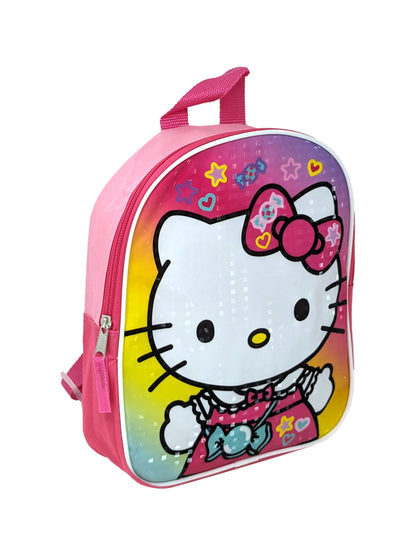 Hello Kitty Backpack 11" Sanrio Toddler w/ Sliding Pencil Case Set