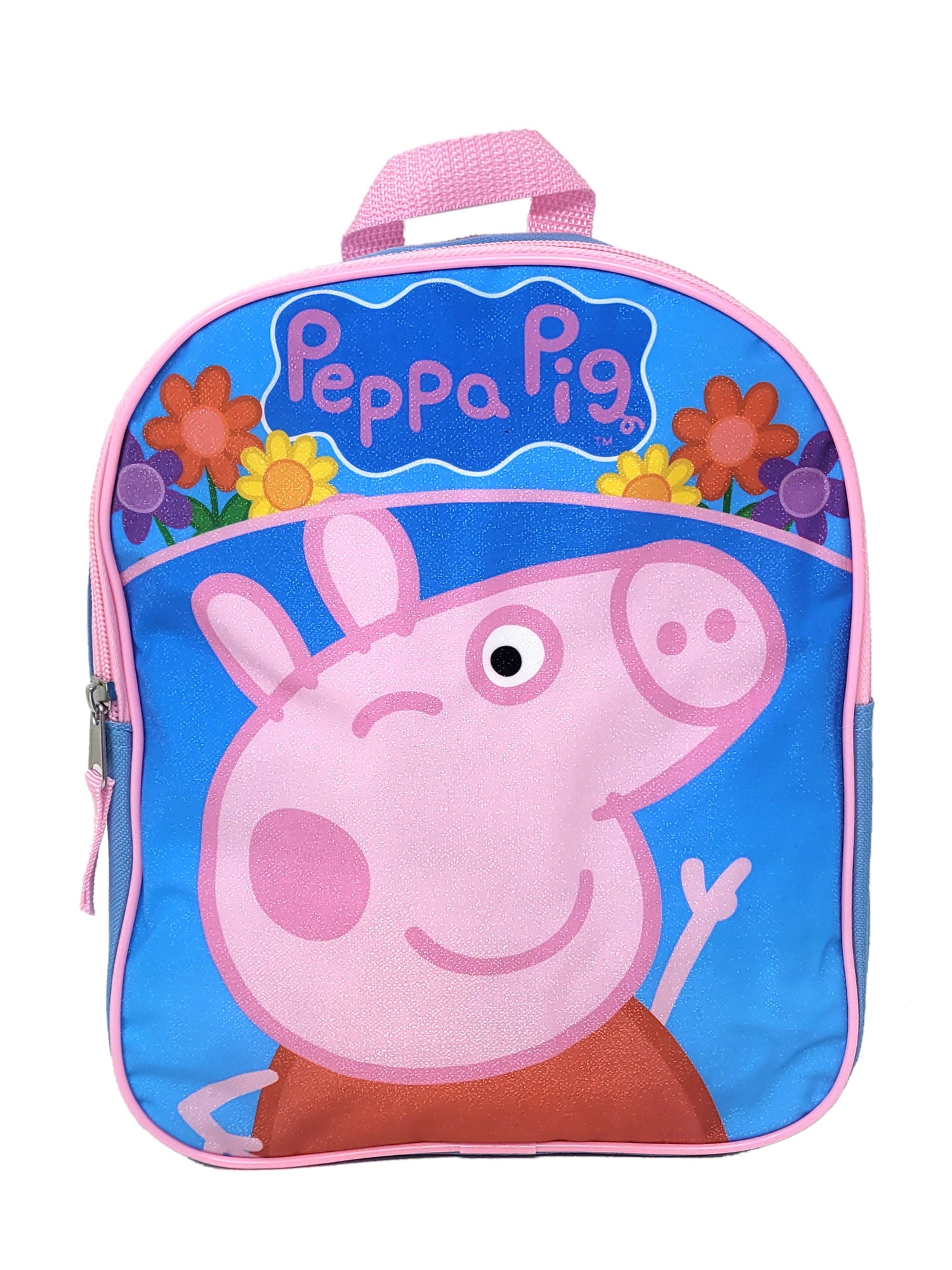 Girls Peppa Pig Small Mini Backpack 11"  Smiles and Flowers