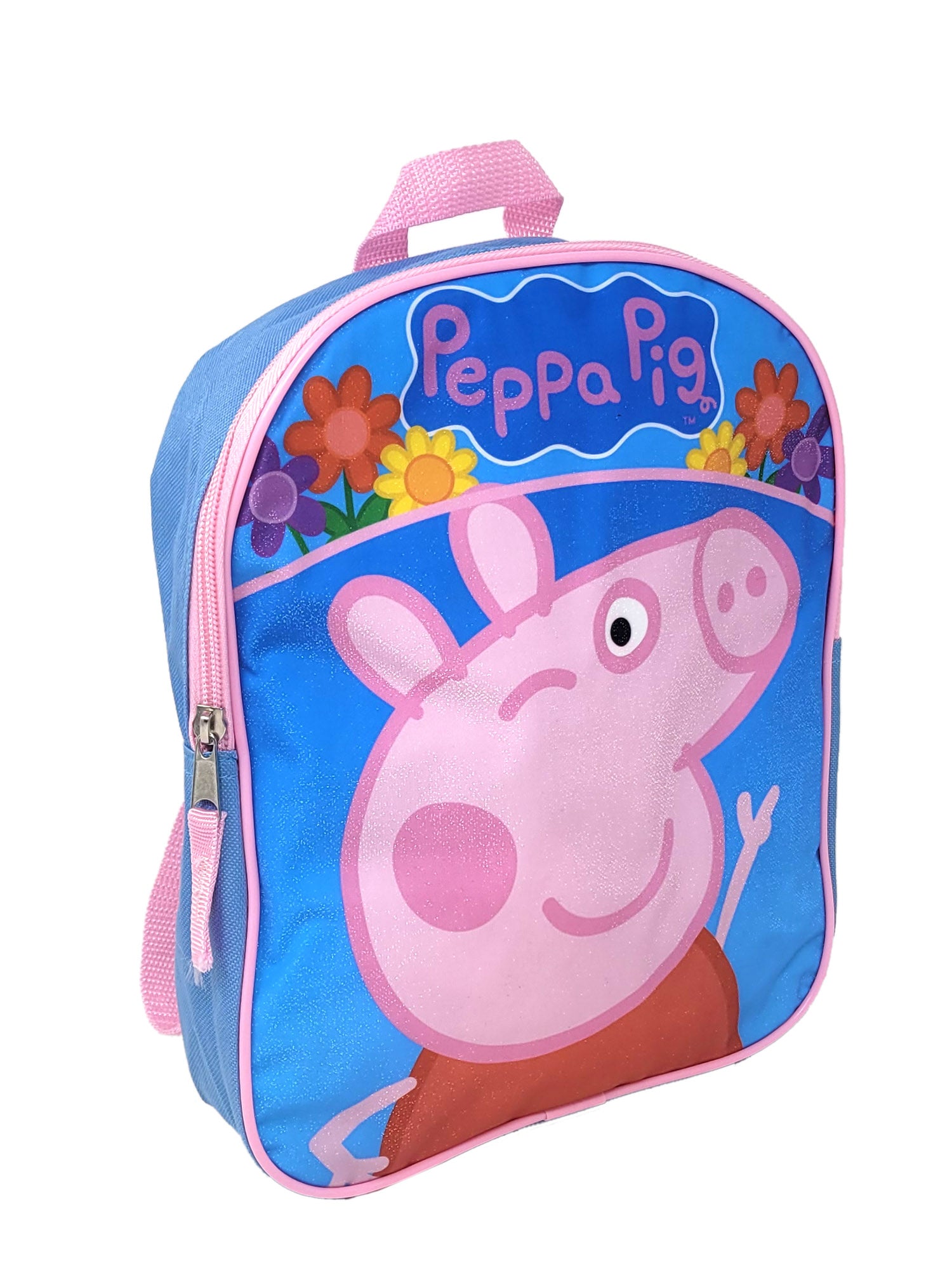 Girls Peppa Pig Small Mini Backpack 11"  Smiles and Flowers