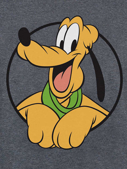 Men's Big & Tall Disney Pluto Short Sleeve T-Shirt Dog Gray (Size 3XL)