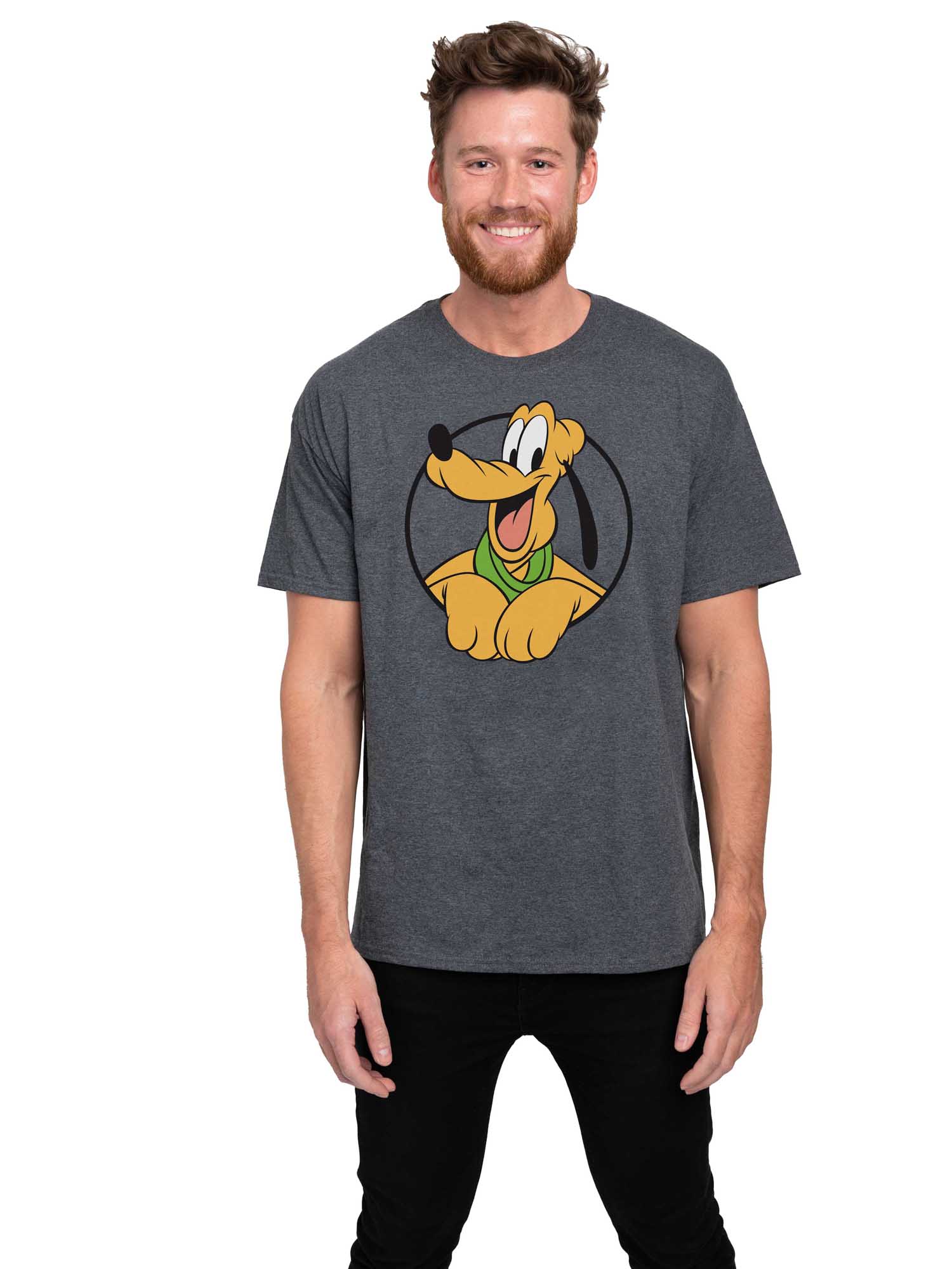Men's Big & Tall Disney Pluto Short Sleeve T-Shirt Dog Gray (Size 3XL)