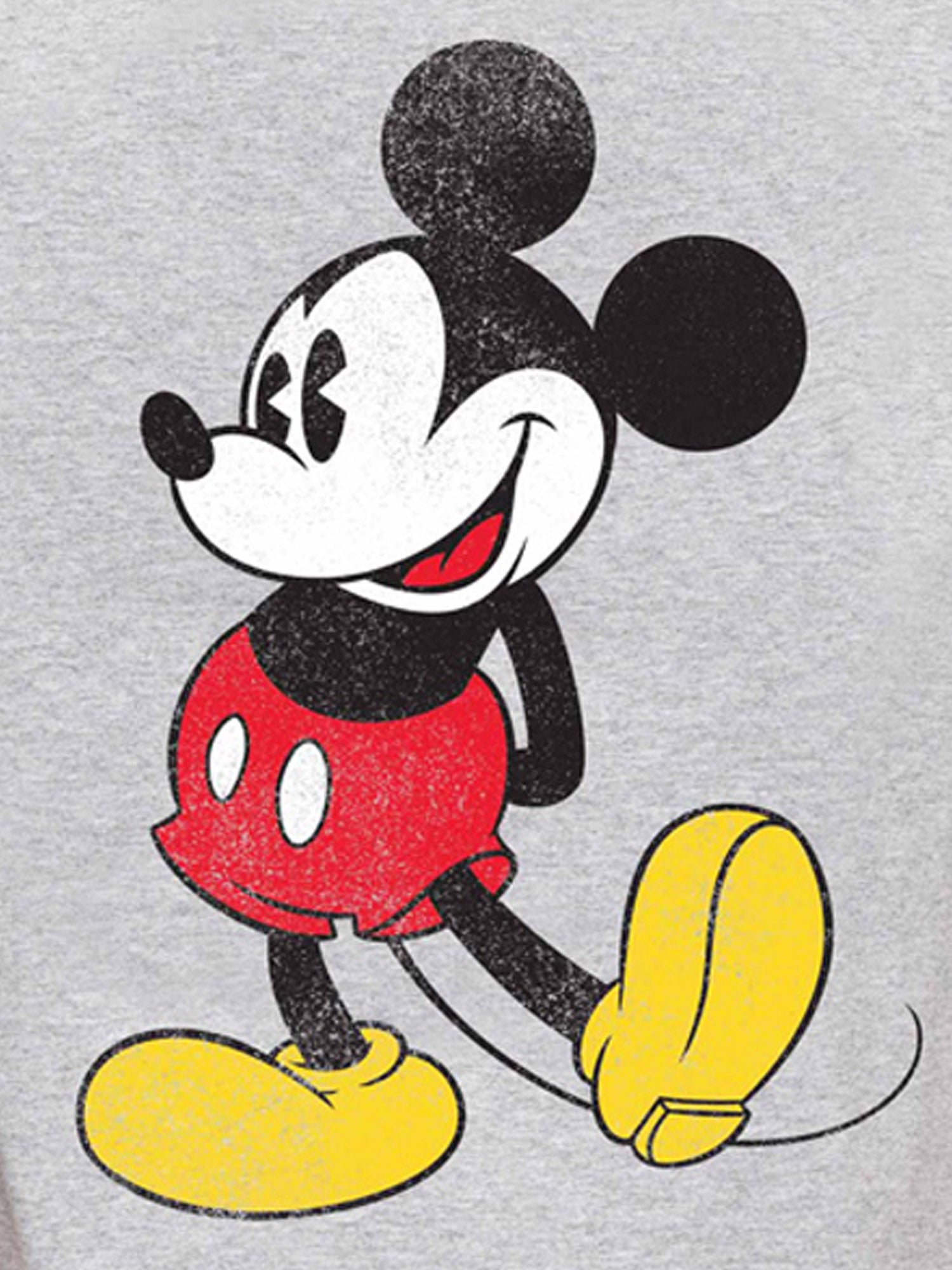 Disney Men's Big & Tall Classic Mickey Mouse Graphic Tee, Heather Gray, 2XL-3XL