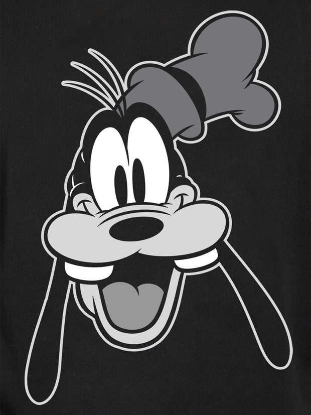 Goofy T-Shirt Short Sleeve Retro Old-School Disney Men's Big & Tall Black
