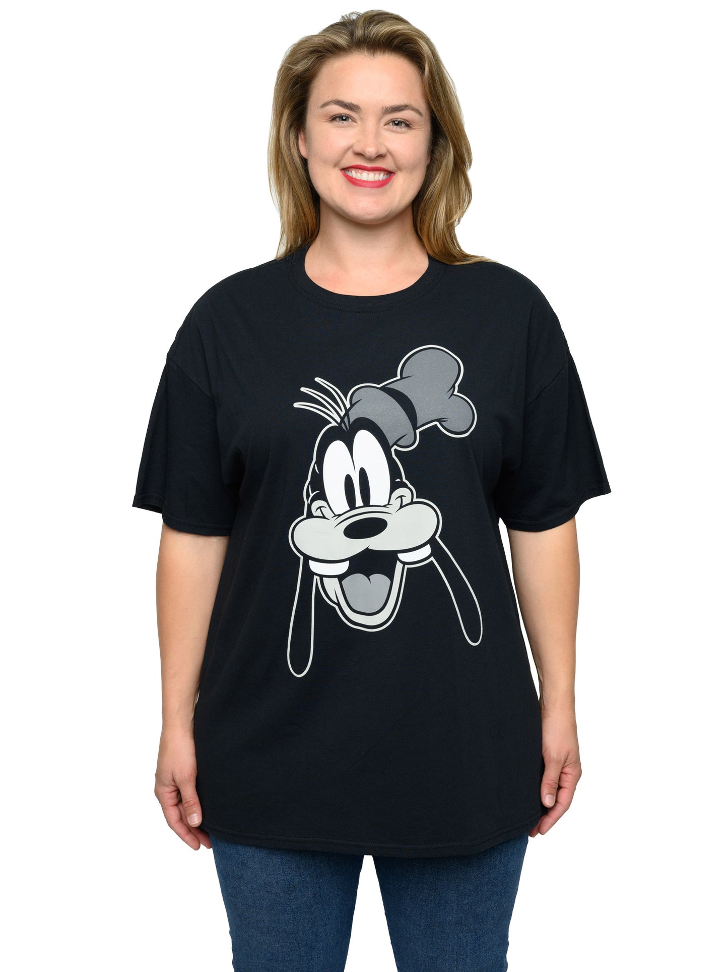 Disney Women's Plus Size Goofy Short Sleeve T-Shirt Black (Size 2X Only)