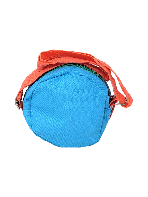 Disney Stitch Crossbody Bag Purse Zipper Round Blue Kids Girls 5.5" Small