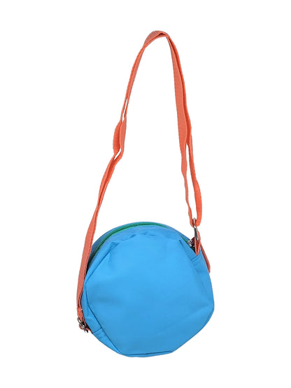 Disney Stitch Crossbody Bag Purse Zipper Round Blue Kids Girls 5.5" Small