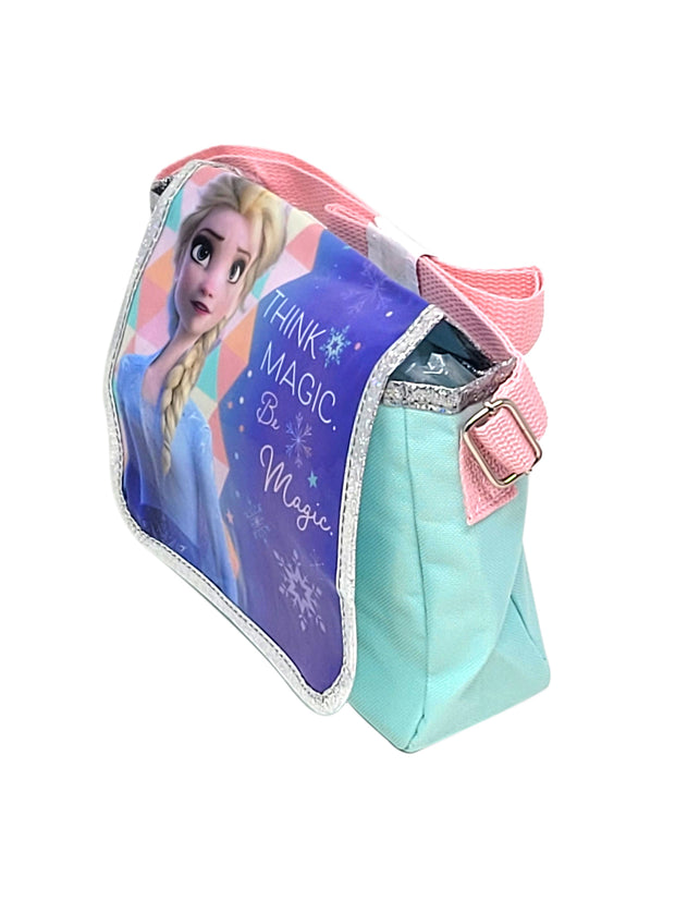 Frozen Crossbody Bag Purse Disney Elsa Think Magic Kids Girls Teal Small 8"