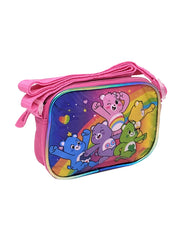 Care Bears Crossbody Bag Purse Zipper Rainbow Kids Girls Pink Small 6.5"