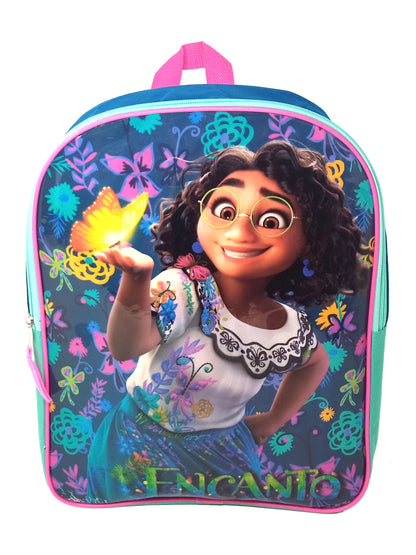 Disney Encanto Backpack 15" Mirabel w/ Insulated Lunch Bag Purple Set