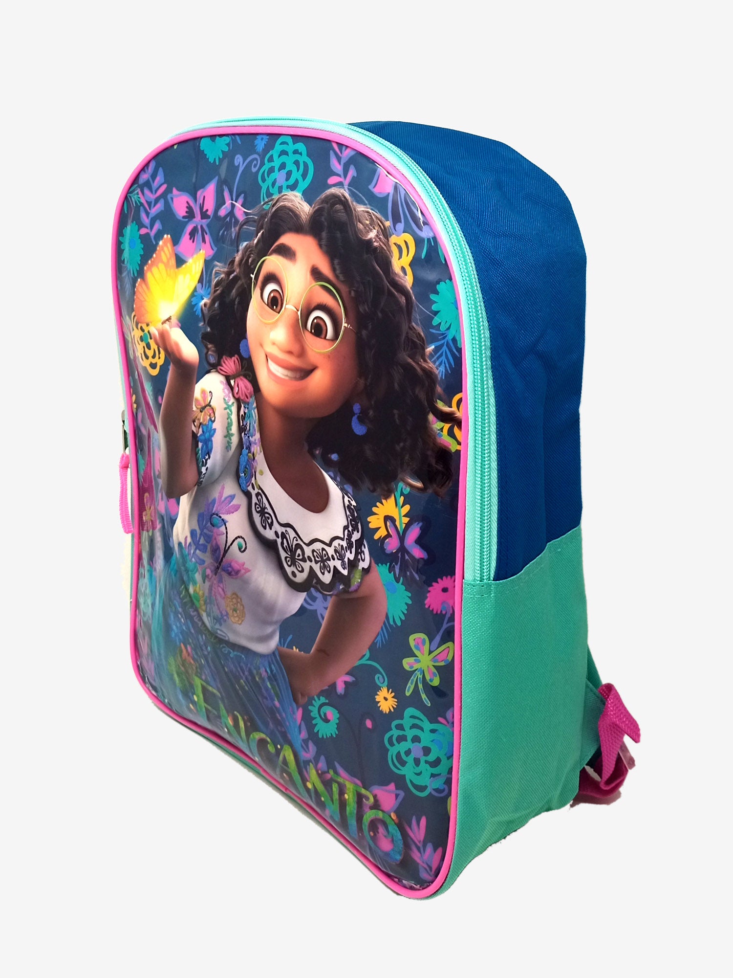 Encanto 15" Backpack Mirabel Madrigal w/ Disney 3D Raised Stickers Bruno Set