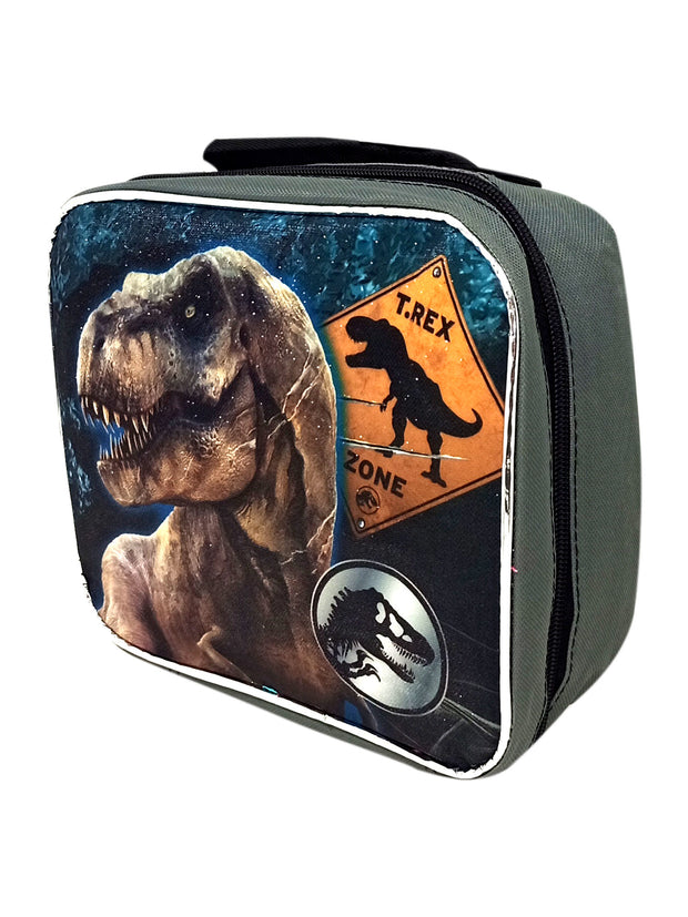 Jurassic World Lunch Bag Insulated w/ 2-Pack Snack Container Set Dinosaur T-Rex