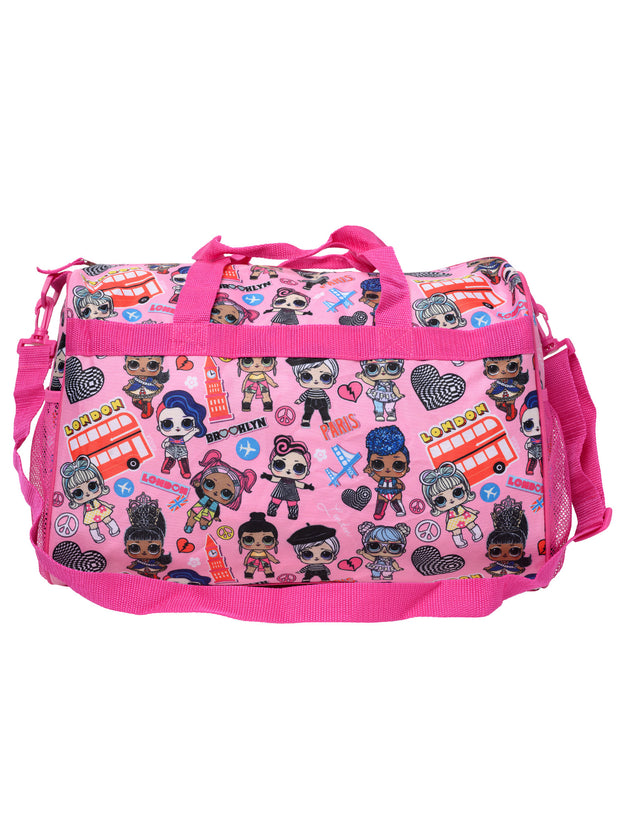 LOL Duffel Bag 16" Travel Dance Bag Carry-on GoGo Gurl VRQT Girls Surprise Pink