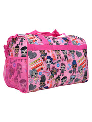 LOL Duffel Bag 16" Travel Dance Bag Carry-on GoGo Gurl VRQT Girls Surprise Pink