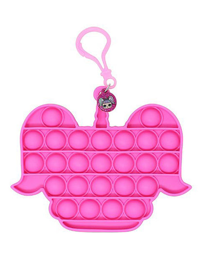 LOL Backpack w/ Popper Fidget Keychain Set LOL Surprise Pink Purple