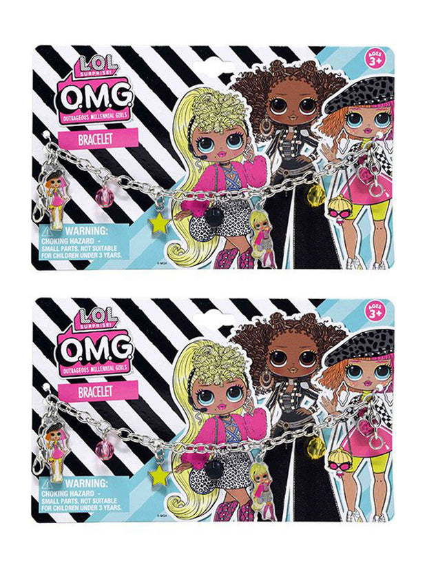 Girls LOL Surprise! "OMG" Charm Bracelet Stars Dolls 2 Pack Set