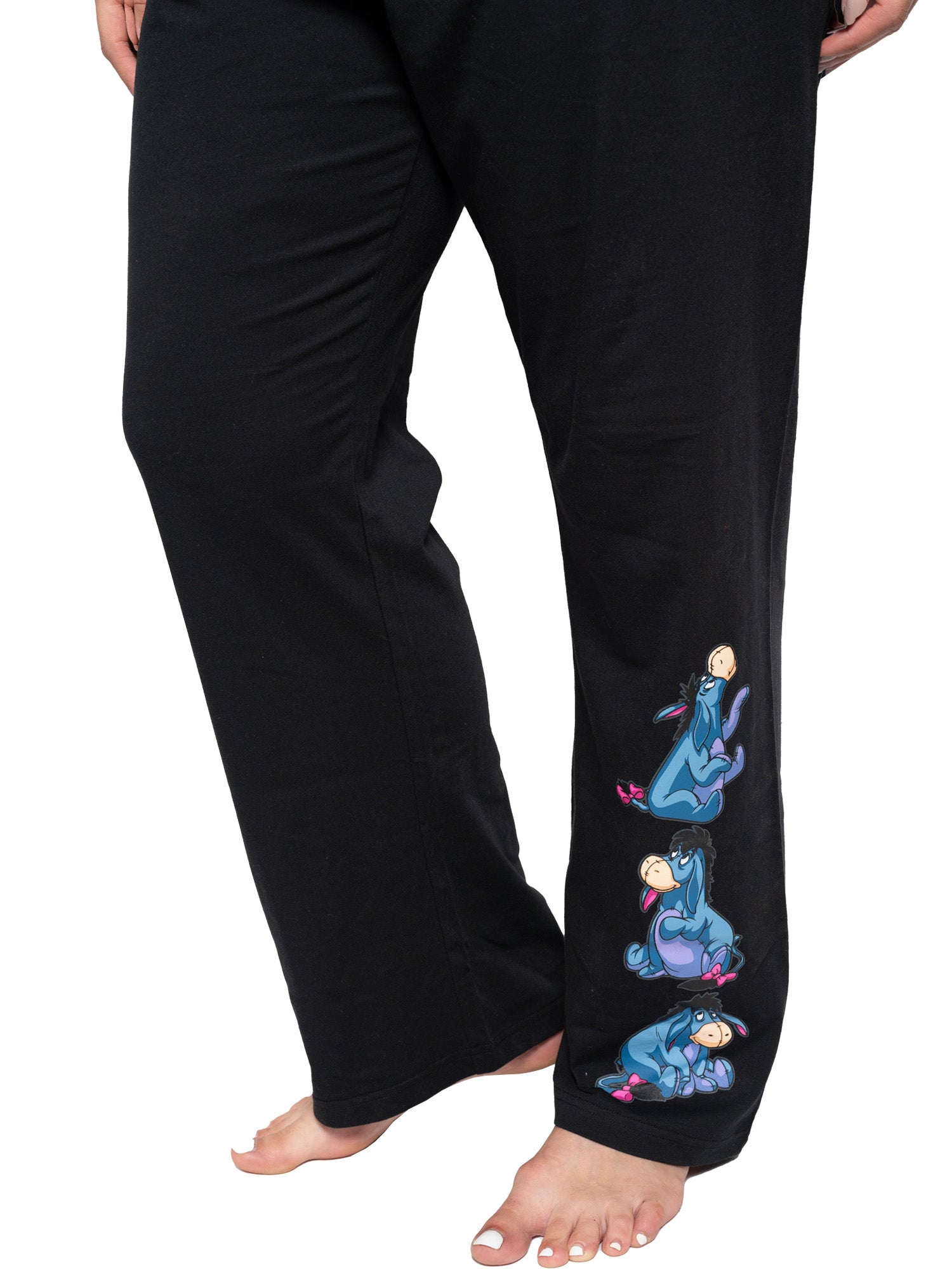 Disney Women's Plus Size Eeyore Lounge Pajama Pants Elastic Waistband (1X Only)