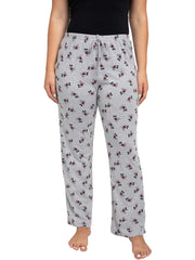 Mickey Mouse Pajama Pants Juniors Disney Gray All-Over Print