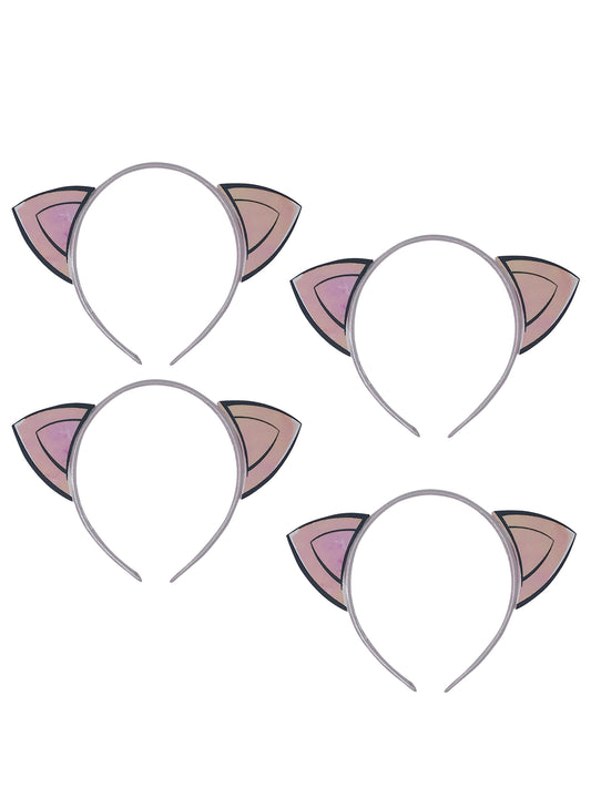 LOL Surprise Cat Ears Headband Kitty Queen Shiny Pink Girls 4-Pack Set