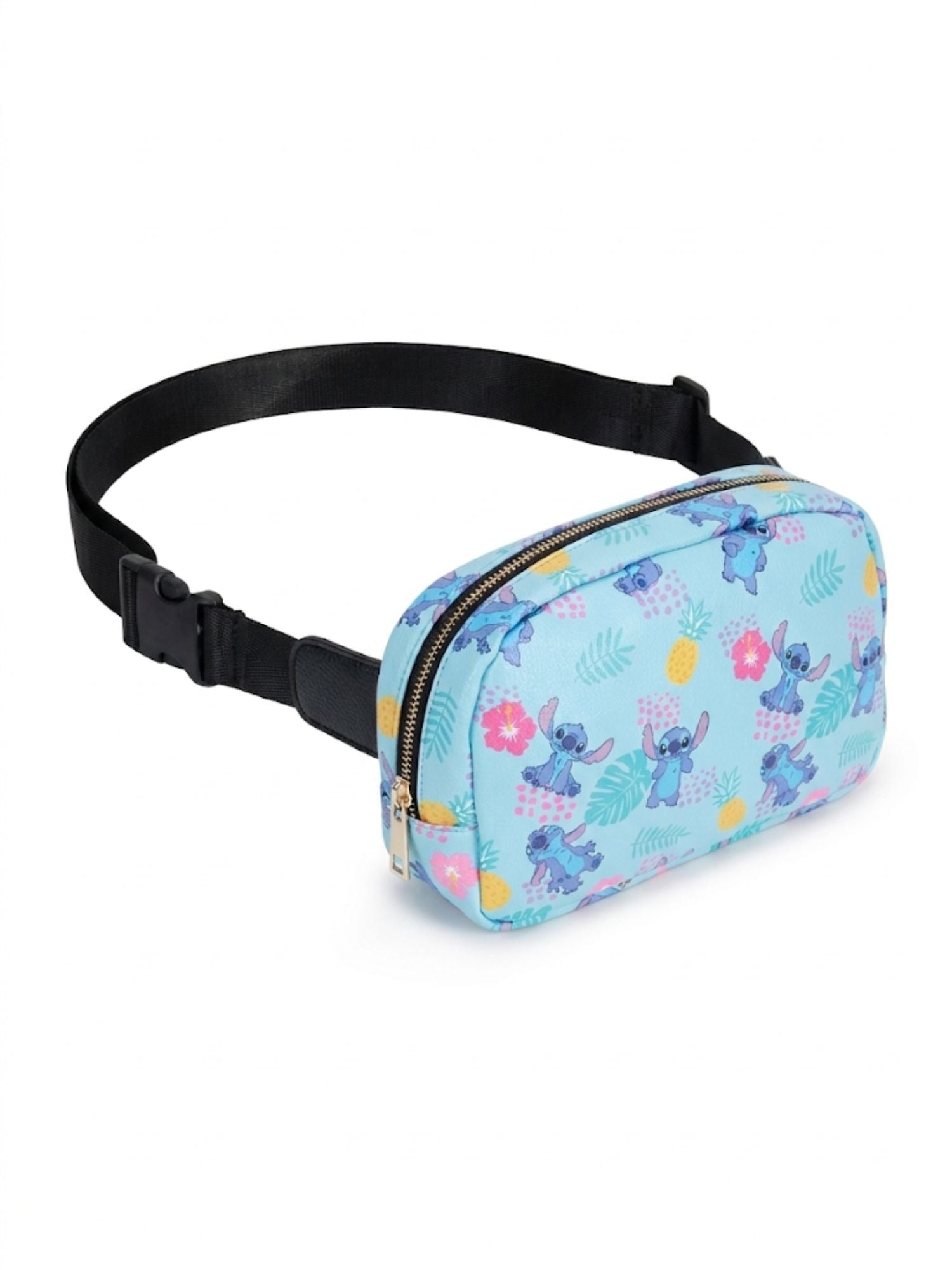 Stitch Tropical Fanny Pack Belt Bag Women Adults Crossbody Hip Sling Blue Cute
