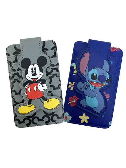 Womens Disney Mickey Mouse & Stitch Card Holder Wallet 2 Piece Gift Set