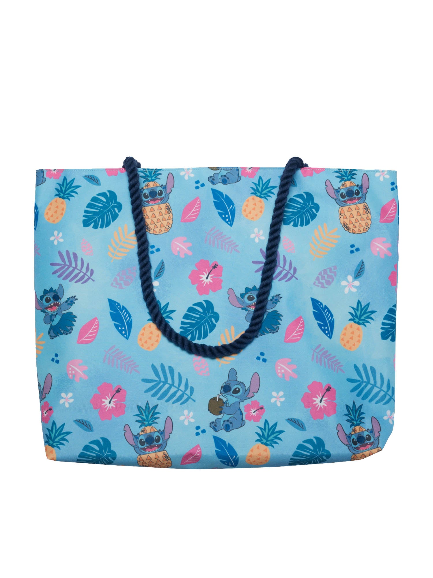 Disney Lilo and Stitch Tote Bag Beach Travel Rope Handle Hawaiian Print Women's
