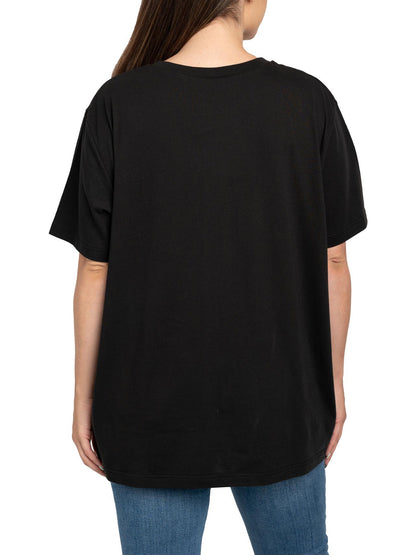 Women's Plus Size Disney Eeyore Butterfly Short Sleeve T-Shirt Black