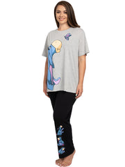 Women's Plus Size Eeyore Butterfly T-Shirt & Pajama Pants Lounge Set (1X Only)