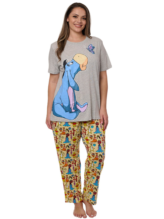 Eeyore Buterfly T-Shirt w/ Yellow Winnie The Pooh & Friends Pajama Pants Set