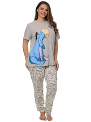 Disney Eeyore Butterfly T-Shirt & Watercolor Pajama Pants Women's Plus Size Set