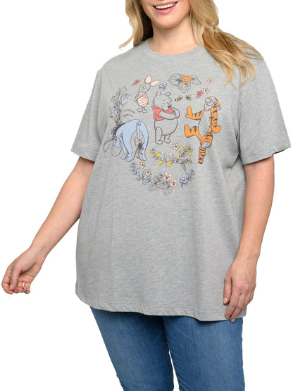 Women's Plus Size Winnie The Pooh T-Shirt Botanical Eeyore Tigger (Size 2X Only)