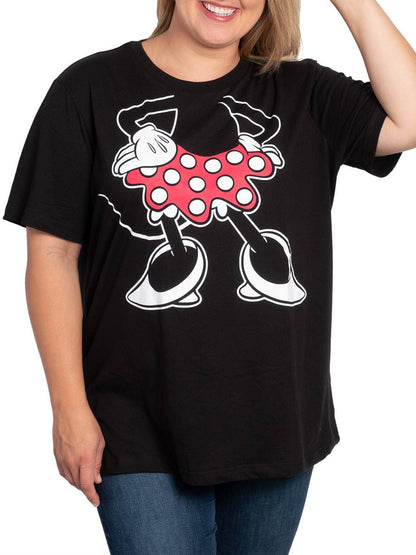 Women's Plus Size Disney Minnie Mouse T-Shirt Costume Tee Black (Size 4X)
