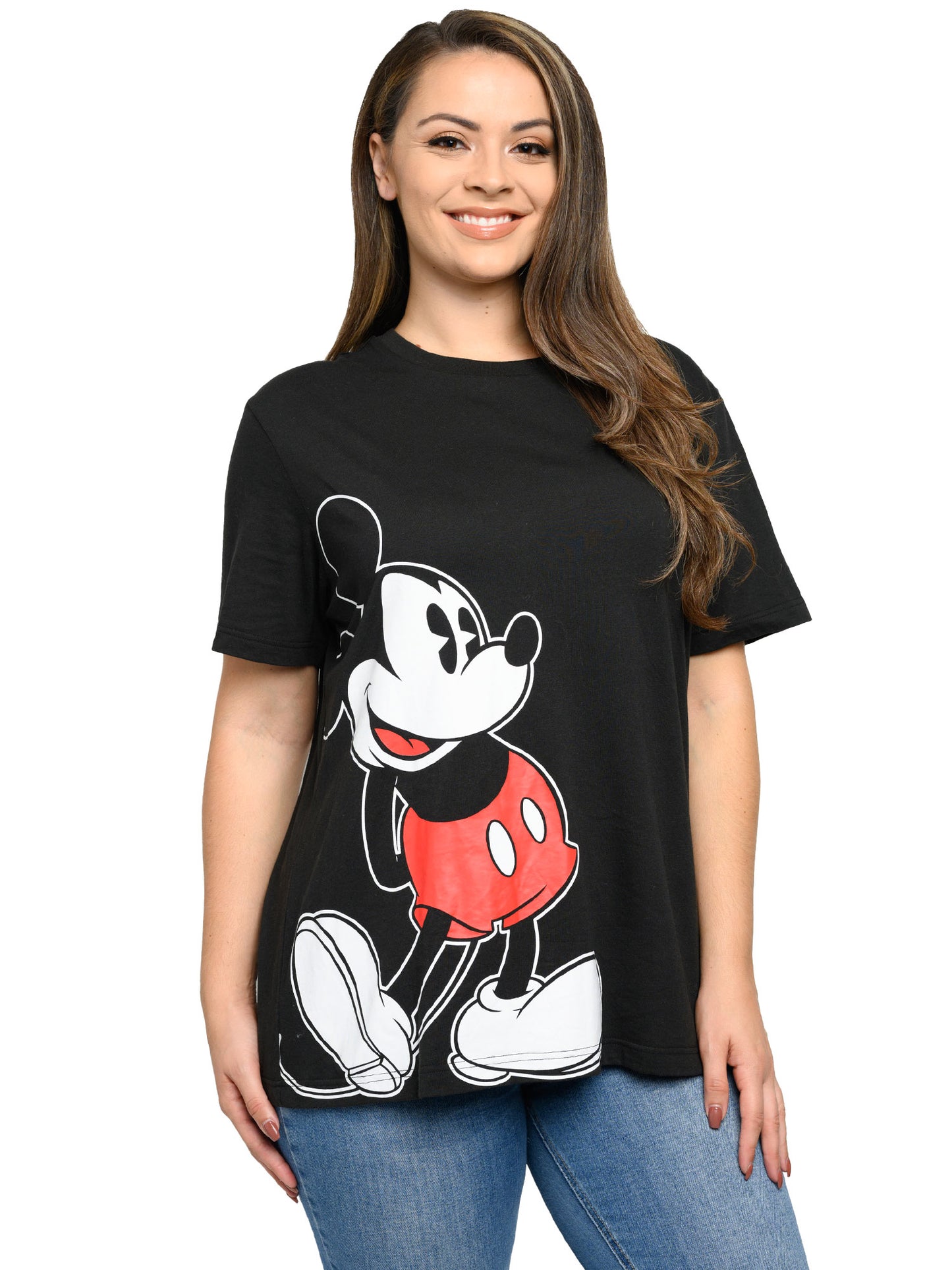 Disney Womens Plus Size Mickey Mouse T-Shirt & Pajama Pants Lounge Wear Black
