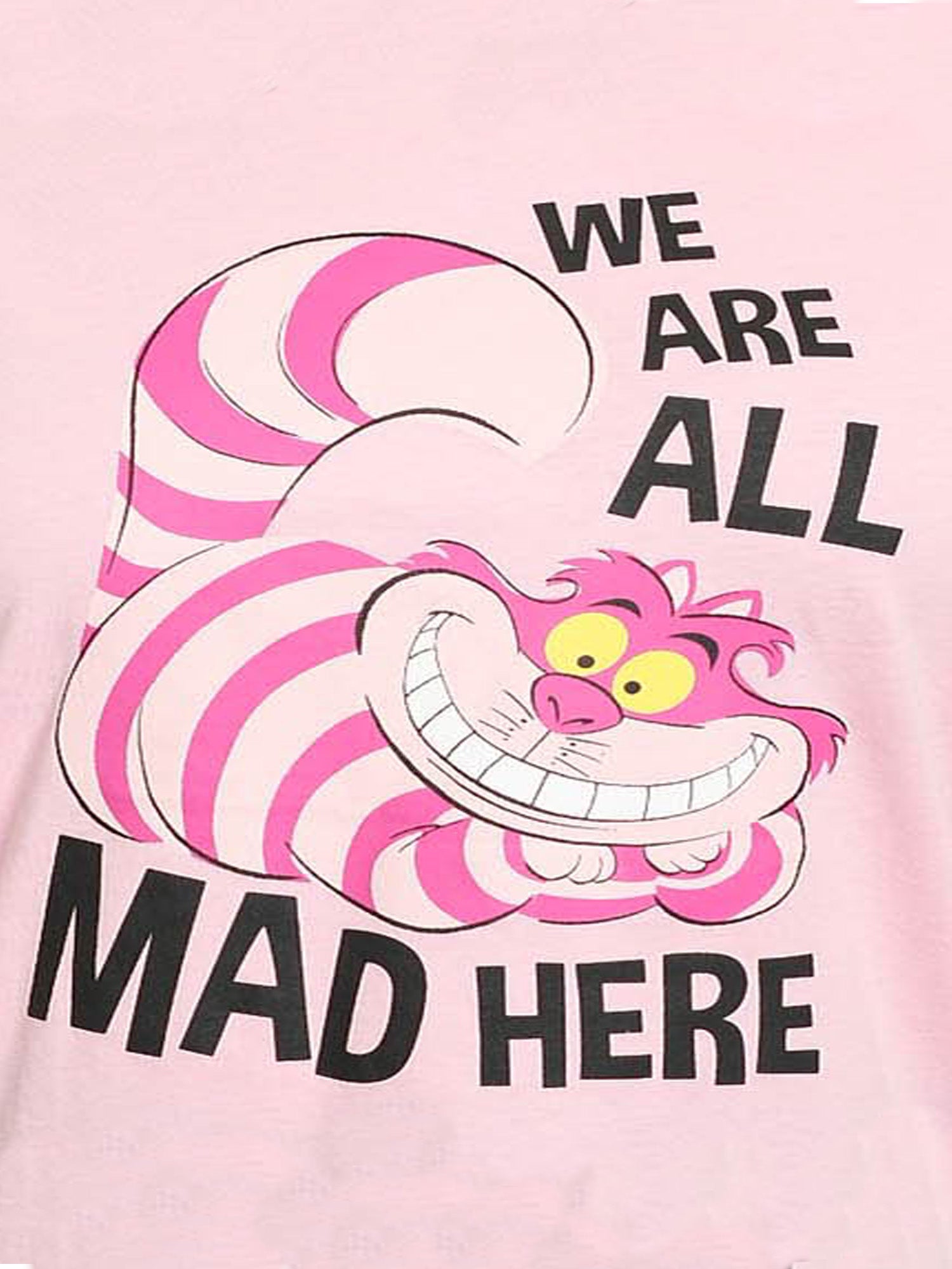 Disney Cheshire Cat Alice in Wonderland T-Shirt Pink Women's Plus Size