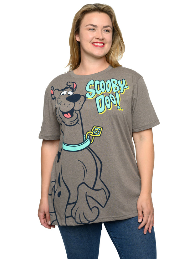 Womens Plus Size Scooby-Doo T-Shirt Mystery Inc Heather Brown