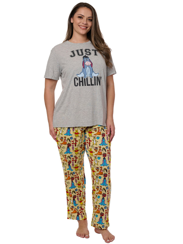 Eeyore Just Chillin T-Shirt w/ Winnie the Pooh & Friends Yellow Lounge Pants