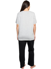 Women's Plus Size Eeyore Gray T-Shirt & Black Pajama Pants Set (1X Only)