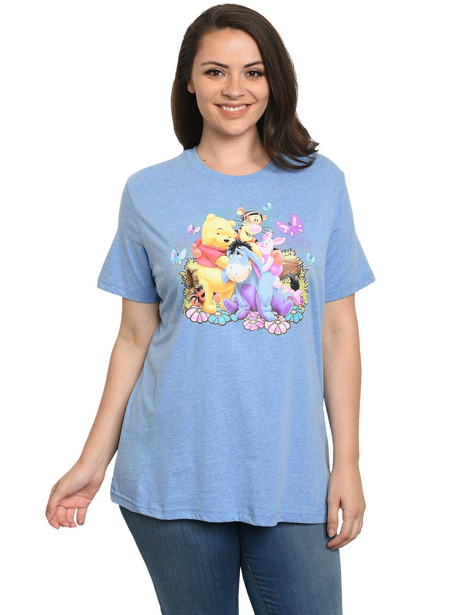 Womens Plus Size Winnie The Pooh Eeyore Tigger Piglet T-Shirt (Size 5X)