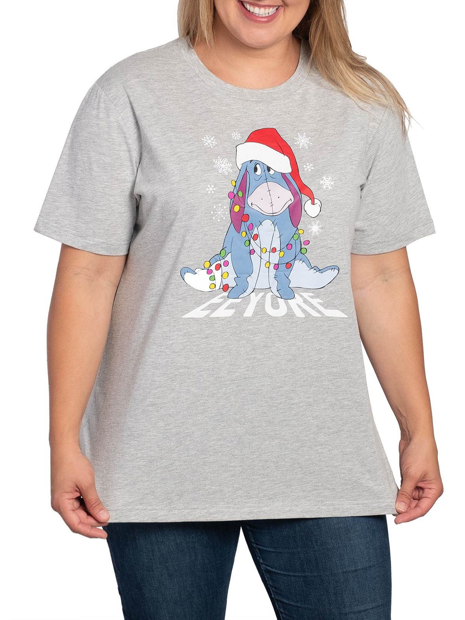 Women's Plus Size Eeyore Christmas T-Shirt Disney Winnie the Pooh (Size 5X Only)