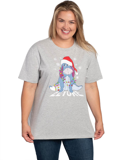 Women's Plus Size Eeyore Christmas T-Shirt Disney Winnie the Pooh (Size 5X Only)