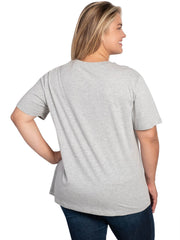 Women's Plus Size Disney Eeyore Christmas T-Shirt Holiday Gray Winnie the Pooh